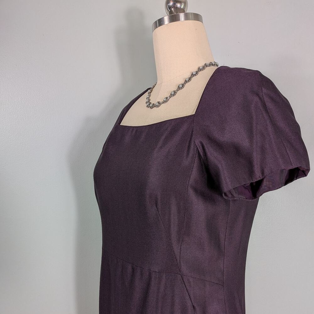 Lafayette Suit 8 Purple Blazer Jacket Midi Dress Wool Silk Work Career Classic - Picture 4 of 15